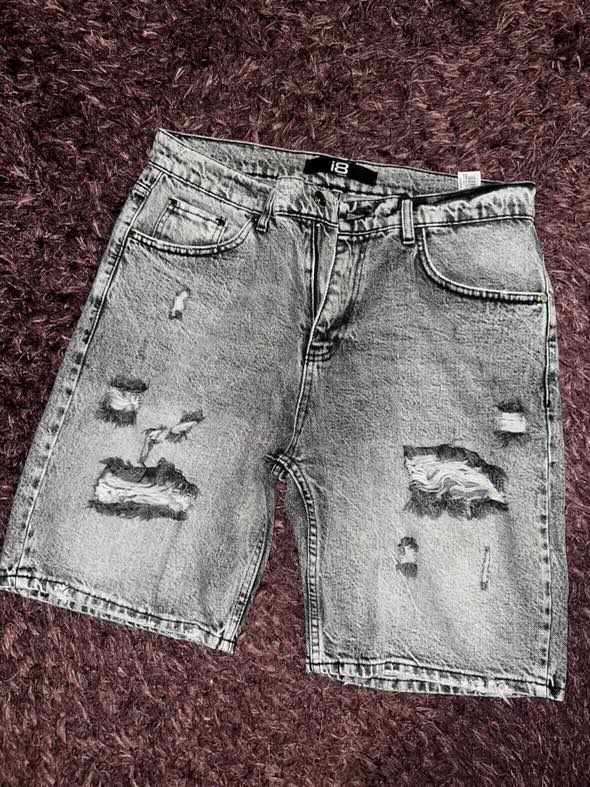 Мъжки къси дънки - "I8 DENIM GREY"