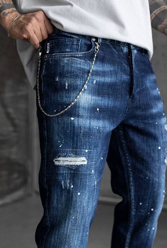 Мъжки дълги дънки - "КА 7 DENIM BLUE"