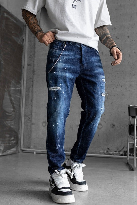 Мъжки дълги дънки - "КА 7 DENIM BLUE"