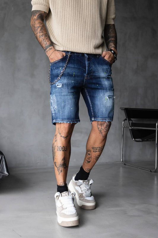 Мъжки къси дънки - "BLACK ISLAND BLUE"