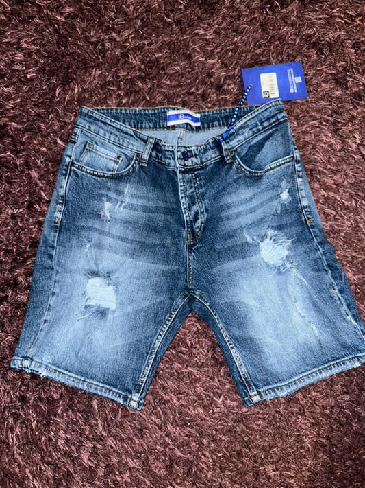 Мъжки къси дънки - "I8 DENIM BLUE"