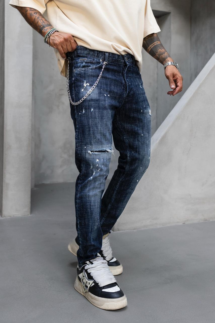 Мъжки дълги дънки "Black Island"-17342